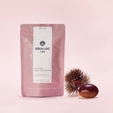 ProtoClinical k-beauty OSULLOC Marron Cream Black Tea (20 count) abstract beauty graphic with warm blush pink and mauve clusters on a pale background.
