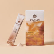 ProtoClinical k-beauty peach beauty detail with a warm brown vertical center on a light background.