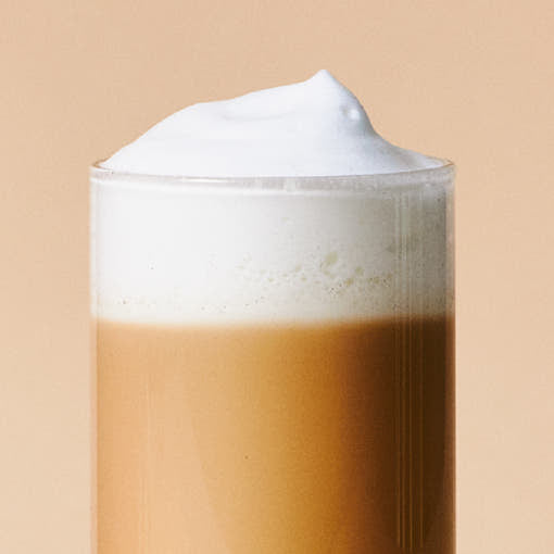 ProtoClinical k-beauty cream beauty detail with a dark brown lower-right form on a warm beige background.