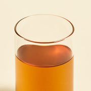 ProtoClinical k-beauty warm orange beauty product silhouette centered on a pale blue background.