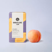 ProtoClinical k-beauty peach beauty product detail with pale blue and lavender tones on a light background.