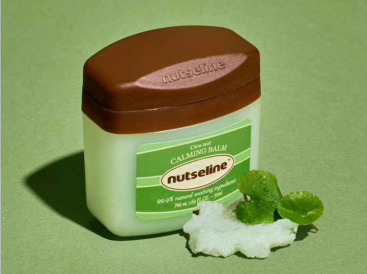nutseline Cica Nut Calming Balm 50ml by ProtoClinical shown in calming balm packaging on a clean background for a k-beauty skincare routine.