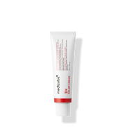 ProtoClinical k-beauty MEDICUBE 3h Relief Cream 50ml for Acne Prone Skin single white cream tube with a ribbed white cap, red band, and vertical red text shown upright