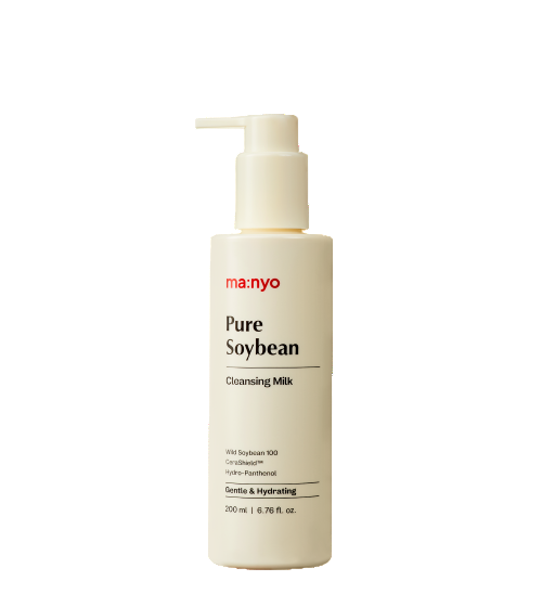 ProtoClinical k-beauty [MANYO FACTORY] Pure Soybean Cleansing Milk 200ml single white bottle centered upright on a light background