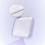 ProtoClinical k-beauty CLIO Kill Cover Mesh Blur Cushion SPF40 PA++ Set 15g+15g(Refill) (5colors) square cushion packaging graphic in pale blue tones on a light background