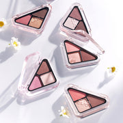 ProtoClinical k-beauty CLIO Essential Shadow Tap 1.5g (5colors) shown as a small triangular eyeshadow compact with three neutral pans and a clean studio background