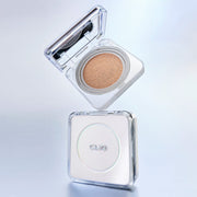 ProtoClinical k-beauty CLIO Kill Cover Founwear Cushion The Original SPF50+ PA+++ Set 15g+15g(Refill) (5colors) square cushion packaging graphic in soft blue and beige tones on a light background