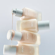 ProtoClinical k-beauty CLIO Kill Cover Founwear Foundation The Original 35ml (5colors) shade display with beige foundation swatches, product visuals, and a clean light background