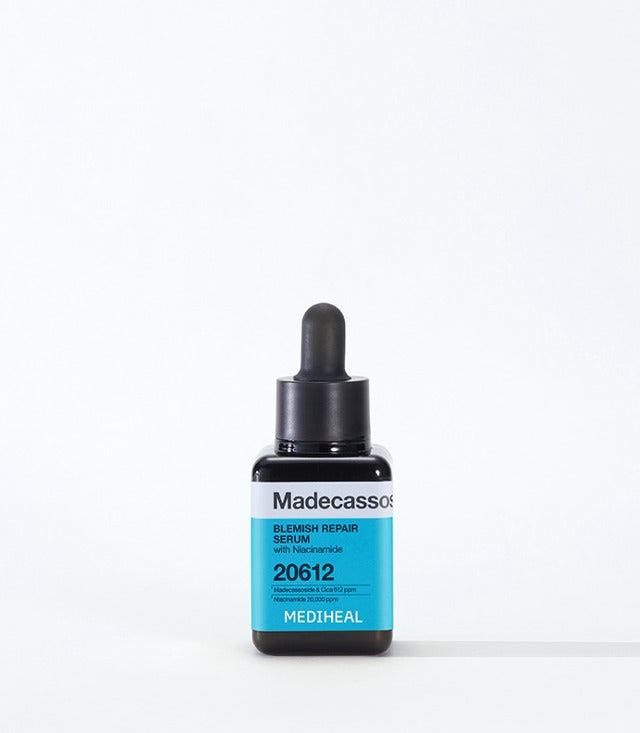 ProtoClinical k-beauty MEDIHEAL Madecassoside Blemish Repair Serum 40ml single front-facing package with visible label details