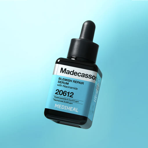 ProtoClinical k-beauty MEDIHEAL Madecassoside Blemish Repair Serum 40ml single front-facing package with visible label details