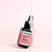 ProtoClinical k-beauty MEDIHEAL Collagen Firming Volume Serum with Retinol 40ml single upright mauve serum bottle centered on a pale pink and white background