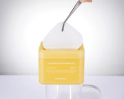 ProtoClinical k-beauty MEDIHEAL Vitamide Brightening Pad 180ml/100ea shown as a single yellow round toner pad jar