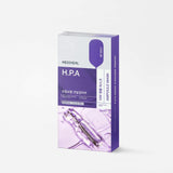 ProtoClinical k-beauty MEDIHEAL Derma Ampoule Mask H.P.A 26ml X 10ea single lavender mask pouch centered upright on a pale mint background