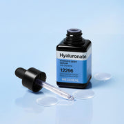 ProtoClinical k-beauty MEDIHEAL Hyaluronate Hydrate Dewy Serum 40ml single upright blue serum bottle centered on a pale background
