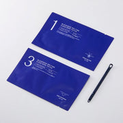 ProtoClinical k-beauty MEDIHEAL Blackhead Melting Clear Nose Patch 4P single dark blue nose patch package centered upright on a pale blue background