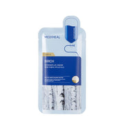 ProtoClinical k-beauty MEDIHEAL Dermaplus Birch Mask 22ml X 10ea single mask pouch centered upright on a pale background