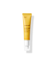 ProtoClinical k-beauty medicube Kojic Acid Turmeric Vita Eye Gel Serum 30ml in a single upright yellow eye serum tube with a white pump base on a transparent background