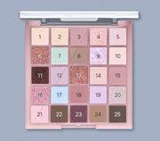ProtoClinical k-beauty muted blue beauty graphic with a soft coral center on a light background.