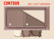 ProtoClinical k-beauty grouped warm brown beauty product silhouettes with pale aqua accents on a light background.