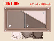 ProtoClinical k-beauty grouped warm brown beauty product silhouettes with pale aqua accents on a light background.
