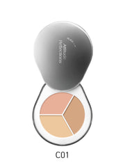 ProtoClinical k-beauty Dear.A Perfect Cover Concealer Palette 1.3gx3 (4colors) single concealer palette package in a centered square product shot on a white background