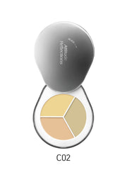 ProtoClinical k-beauty Dear.A Perfect Cover Concealer Palette 1.3gx3 (4colors) single concealer palette package in a centered square product shot on a white background