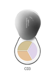 ProtoClinical k-beauty Dear.A Perfect Cover Concealer Palette 1.3gx3 (4colors) single concealer palette package in a centered square product shot on a white background