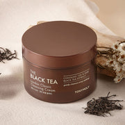 ProtoClinical k-beauty warm brown beauty product silhouette on a muted beige background with a soft olive lower-right accent.