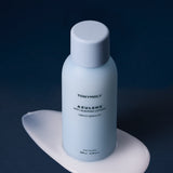 ProtoClinical k-beauty TONYMOLY Azulene Anti Blemish Lotion 200ml single upright pale blue lotion bottle centered on a deep navy background.