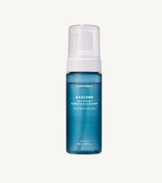 ProtoClinical k-beauty TONYMOLY Azulene Anti Blemish Bubble Foam Cleanser 150ml single upright blue cleanser tube centered on a light cream background.