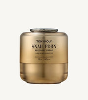 ProtoClinical k-beauty TONYMOLY Snail PDRN Recovery Cream 50ml single peach cream container silhouette centered on a clean white background