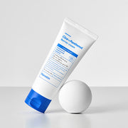 ProtoClinical k-beauty pale blue skincare packaging with three vertical forms on a soft white background.