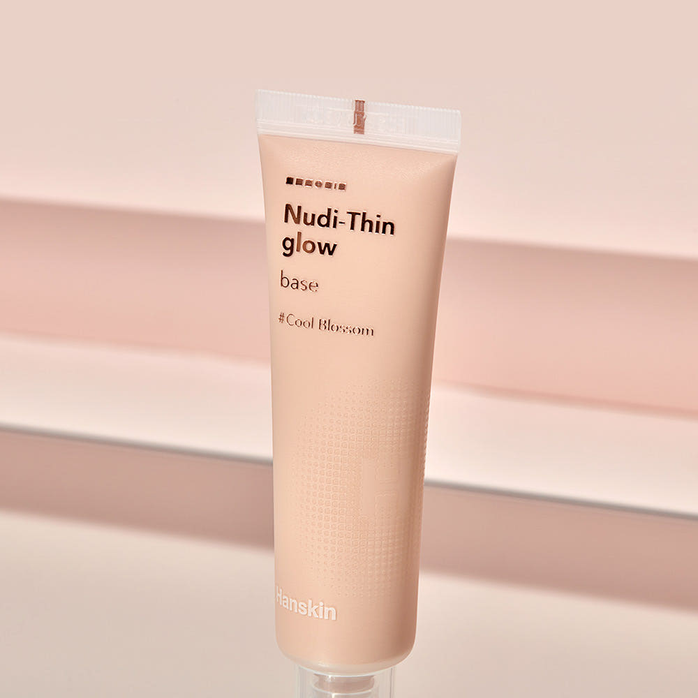 ProtoClinical k-beauty Hanskin Nude Thin Glow Base SPF35 PA++ 30ml (2colors) single makeup base tube shown in a square packshot on a clean light background