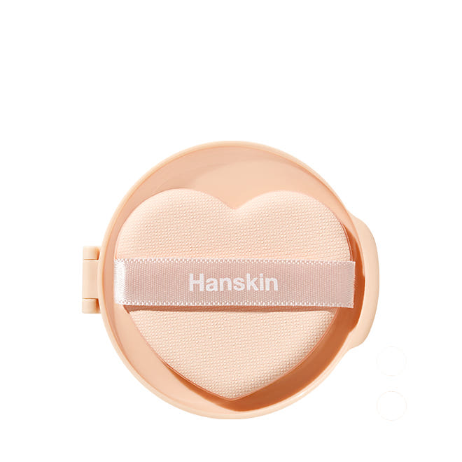 ProtoClinical k-beauty Hanskin Nudi Thin Cover Cushion SPF50+ PA+++ 12g (2colors) (Refill) single upright peach refill pack centered on a pale blue and white background