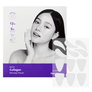ProtoClinical k-beauty Hanskin Collagen Wrinkle Patch 60patches square wrinkle patch product graphic with peach-pink and white tones on a light background