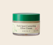 AXIS-Y Dark Spot Correcting Glow Cream 50ml by ProtoClinical shown in a product-focused skincare image on a clean background, highlighting the branded glow cream packaging for a k-beauty routine.