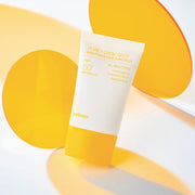 ProtoClinical k-beauty celimax Pore+ Dark Spot Brightening Care Sunscreen SPF50+ PA++++ 50ml single yellow sunscreen tube centered on a pale yellow background