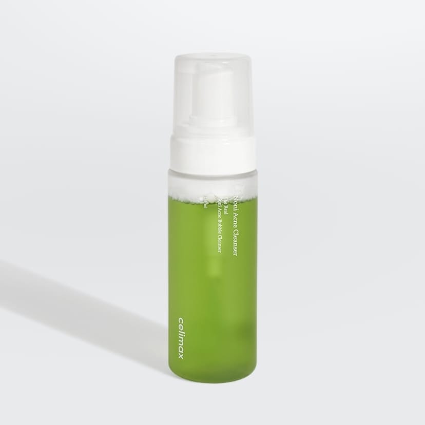 ProtoClinical k-beauty celimax The Real Noni Energy Ampule Mist 50ml green mist bottle with a white cap shown upright on a plain white background
