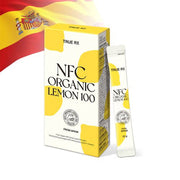 ProtoClinical k-beauty [TRUE RX] NFC Organic Lemon Juice 100% 20g X 10ea front-facing boxed juice packet set on a clean white background