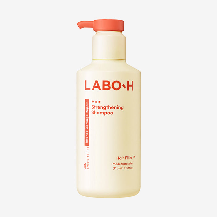 ProtoClinical k-beauty LABO-H Hair Strengthening Shampoo 430ml single upright shampoo bottle centered on a light background