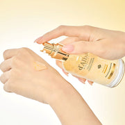 ProtoClinical k-beauty soft peach and beige beauty product graphic on a light background.