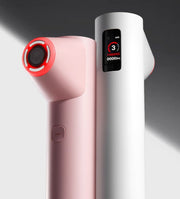 medicube AGE-R High Focus Shot PLUS+ beauty device product image with blue and white packaging