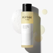 ProtoClinical k-beauty dark vertical beauty product silhouette on a light background with soft lavender side accents.
