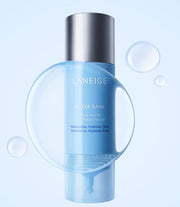 ProtoClinical k-beauty LANEIGE Water Bank Aqua Facial Serum 30ml single blue serum bottle centered on a pale blue background with light vertical side bands