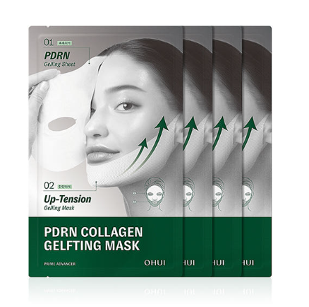 ProtoClinical k-beauty stacked dark and green beauty product packaging on a light background.