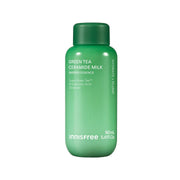 ProtoClinical k-beauty innisfree Green Tea Ceramide Milk Barrier Essence 160ml single upright green essence bottle centered on a clean white background