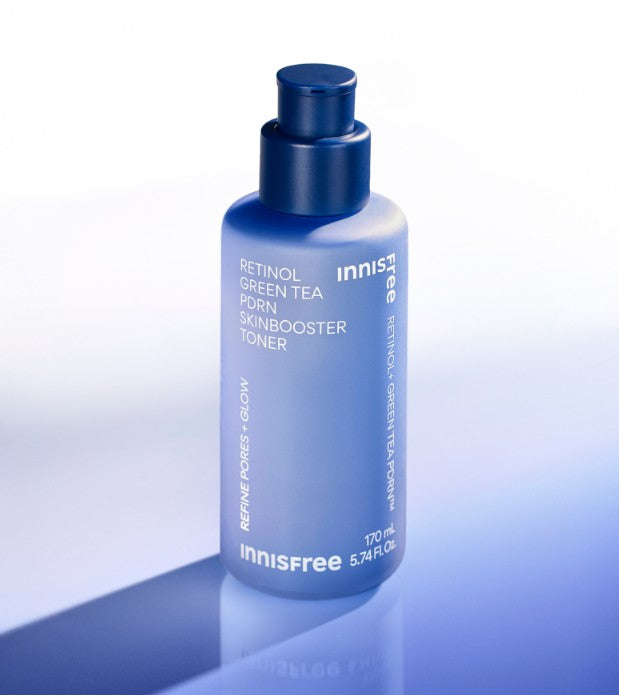ProtoClinical k-beauty blue beauty bottle on a clean white background with a deep blue lower accent.