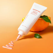 ProtoClinical k-beauty innisfree Vita C Tone Up Sunscreen SPF50+ PA++++ 50ml single upright peach sunscreen tube centered on a white background with pale blue accents.