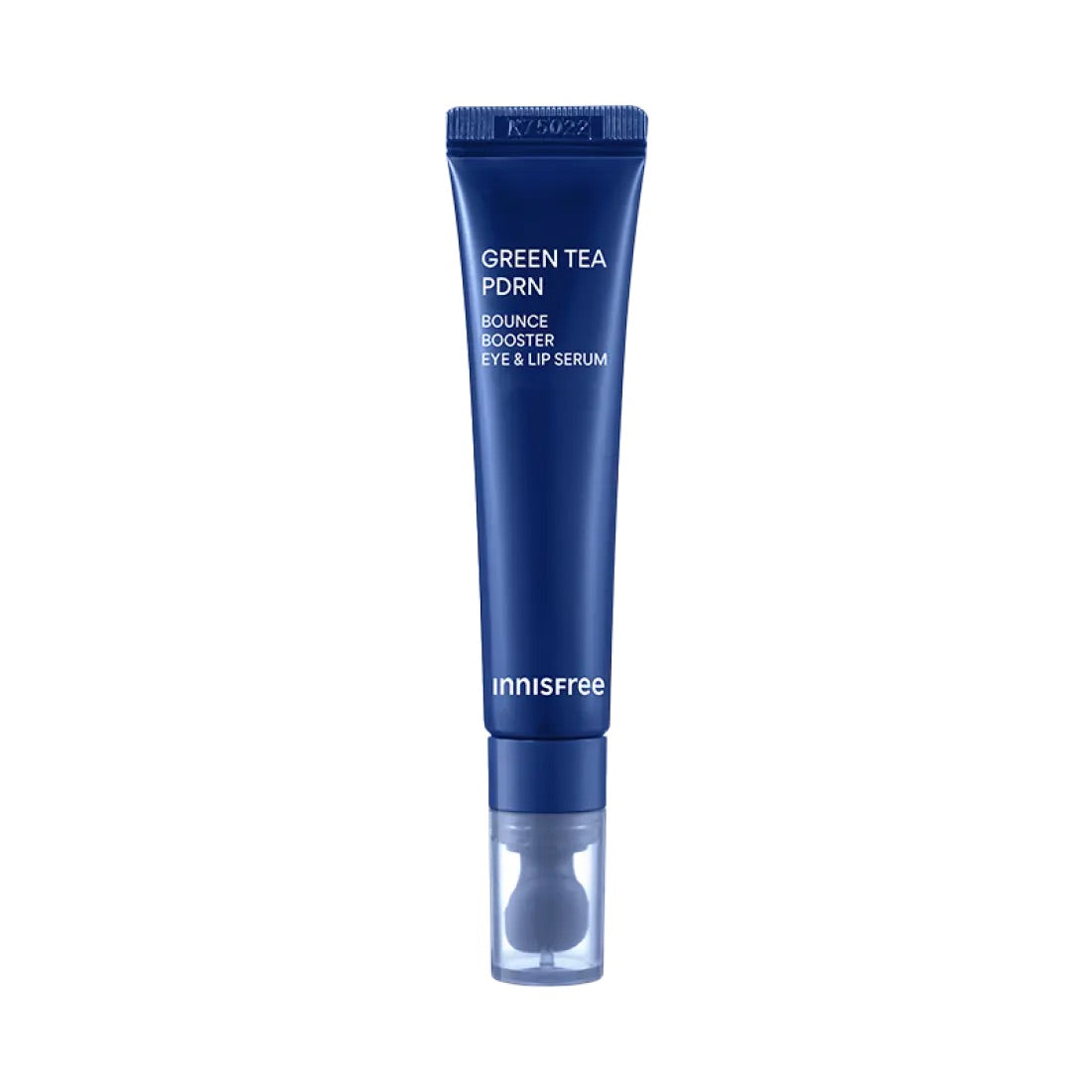 ProtoClinical k-beauty pale blue beauty bottle centered on a clean white background with soft beige side accents.