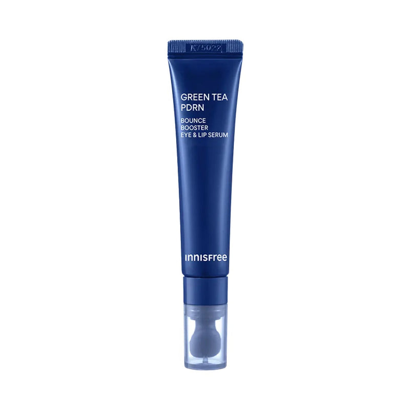 ProtoClinical k-beauty pale blue beauty bottle centered on a clean white background with soft beige side accents.